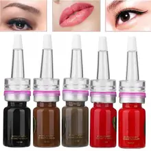 Пигмента 8 мл с натуральным растительным экстрактом чернил для татуажа, долговечностью, набор для бровей, татуировка "глаз" Пигмент полу-pernament перманентные чернила макияж, пигмент, профессиональное коричневое