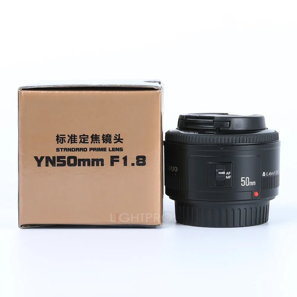 Объектив YONGNUO YN50mm f1.8 с автофокусом для Canon EOS 60D 70D 5D2 5D3 600D 1200D 6D 650D DSLR камеры Объектив YN EF 50 мм f/1,8 AF