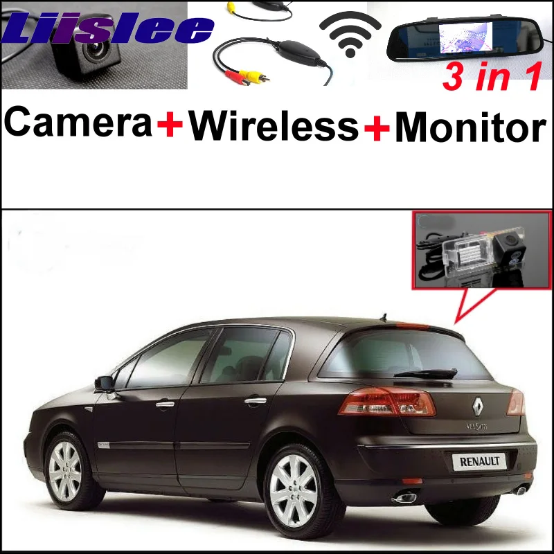 

For Renault Vel Satis X73 3 in1 Special Rear View Camera + Wireless Receiver + Mirror Monitor Easy Back Up Parking System