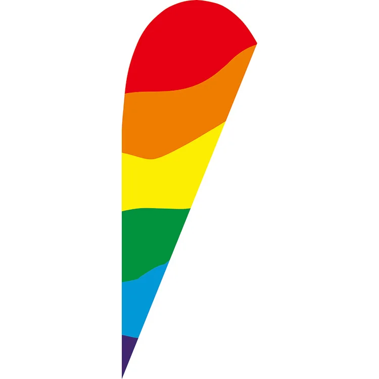 

Outlets hot sale custom rainbow LGBT flag ,110g Knitted Polyester single sided Beach flag banner swooper flag ,teardrop flag