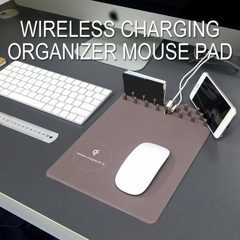 Portefeuille Universal Wireless Charging Gaming Mouse Pad Storage Mat For iPhone X 8 Plus Samsung Galaxy S8 QI Wireless Charger (6)