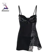 Doudoulu модное женское нижнее Белье для сна кружевное белье Платье+ трусы стринги женская пижама ночная рубашка# EW