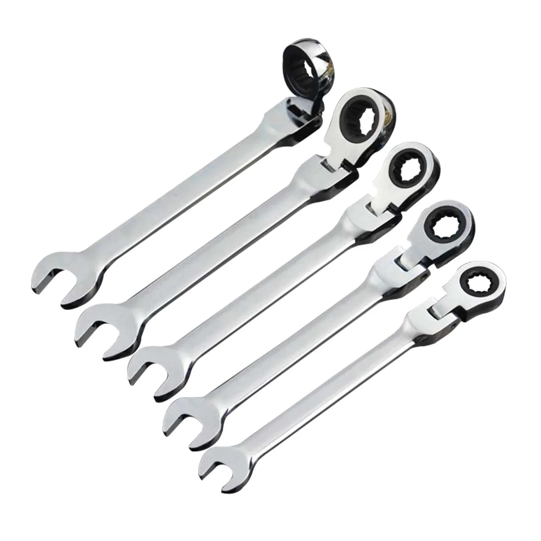 8-19mm Reversible Combination Stubby Ratchet Wrench Ratcheting Socket Spanner Handle Wrenches Hand Tools 72 Gears