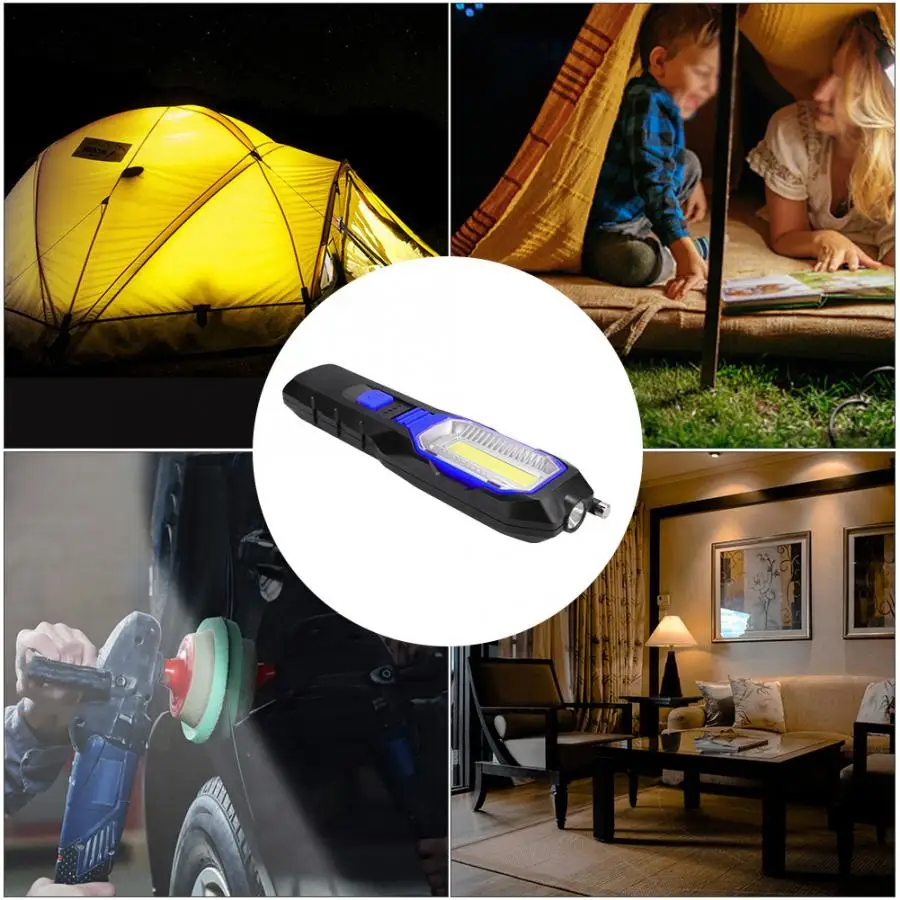 USB Charging COB Work Light LED Working Lamp With Magnetic Antennae For Camping Emergency