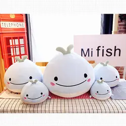 Милый круглый маленький кит Bolster Kawaii плюшевый чучело мультфильм куклы игрушечные лошадки дети мягкие сна подушки детские подарки на День