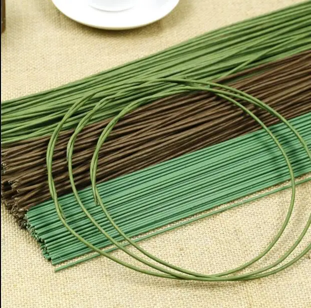

3# 30pcs Length 40/60cm Diameter 3mm PVC Paper Covered Artificial Flower Branches Twigs Iron Wire For DIY nylon Flower Accessory