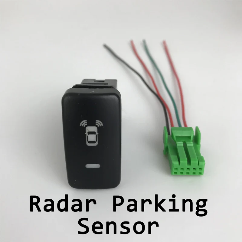 

Radar Parking Sensor Music LED Camera Recorder Monitor Fog Light Switch Button with wire For Toyota Hilux 2012 Crown 2005-2009
