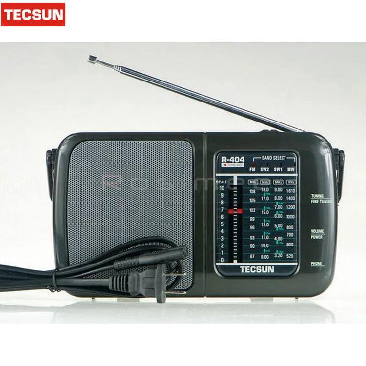 TECSUN R-404 высокая чувствительность FM радио mw и SW ресивер FM-WM SW1 SW2 всех диапазонов со встроенным Динамик Портативный радио