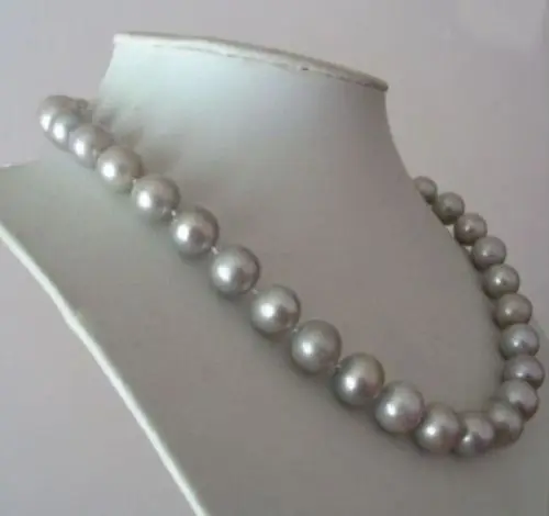 

Free Shipping >>GENUINE NATURAL AAA SOUTH SEA GRAY PEARL NECKLACE 10-11MM 18 INCH 14K