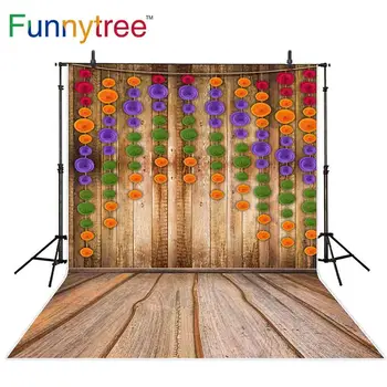 Allenjoy カラフルな絵画明るいストライプ木製床写真背景写真カメラ写真スタジオの背景ウォールペーパー