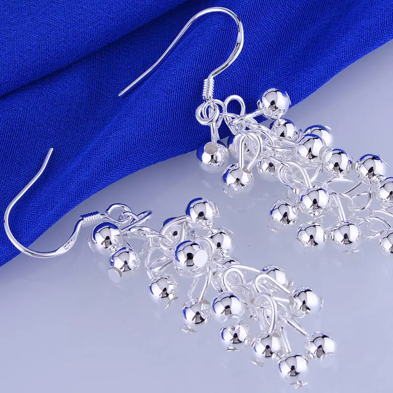 Женские серьги с серебряным покрытием из серебра 925 пробы виноградом|earrings