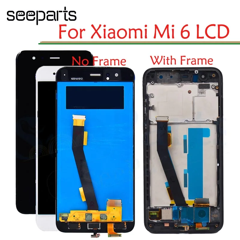 Xiaomi mi 6 mi 6 ЖК-дисплей с сенсорным экраном с рамкой дигитайзер сборка 5,1" Xiaomi mi 6 сменные детали для ЖК-экрана