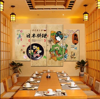 

Japanese Sushi Cuisine Paintings 4pcs (No Frame)Printd on Canvas Arts Modern Home Wall Art HD Print Painting