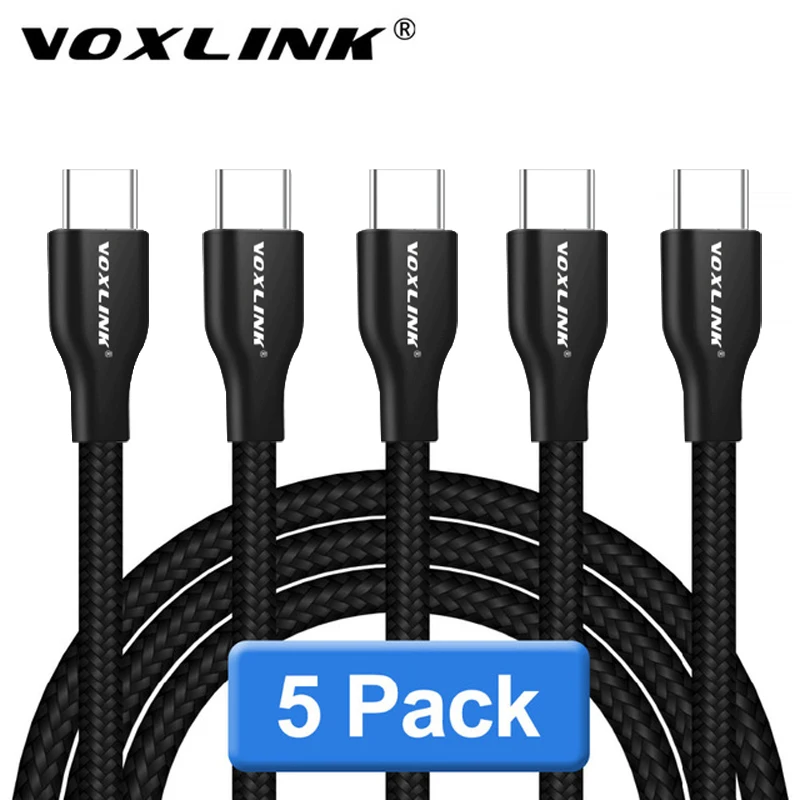 VOXLINK USB نوع C كابل ل xiaomi redmi note 7 USB-C الهاتف المحمول سريع شحن نوع-C كابل لسامسونج غالاكسي s9 S8 زائد