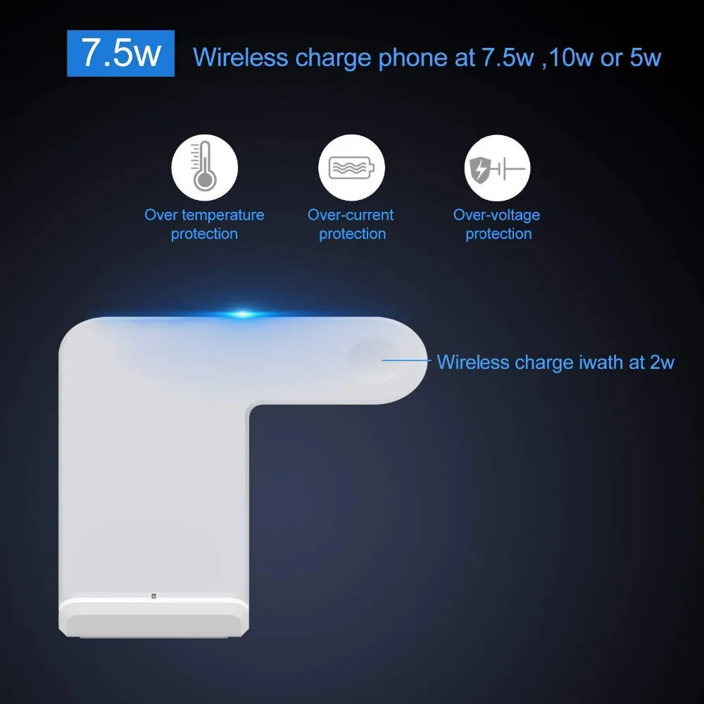 FDGAO Qi Wireless Charger For Apple Watch 4 3 2 iPhone 8 Plus X Xs Max XR Samsung S9 S8 QC 3.0 USB Fast Wireless Charging Holder FDGAO Qi Wireless Charger For Apple Watch 4 3 2 iPhone 8 Plus X Xs Max XR Samsung S9 S8 QC 3.0 USB Fast Wireless Charging Holder