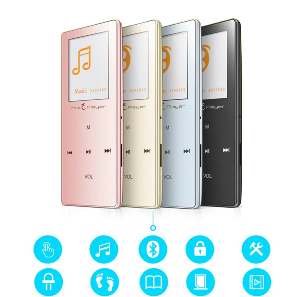 2018 Новый HIFI MP3 плеер с Bluetooth LosslessTouch кнопку музыкального проигрывателя шагомер FM