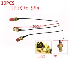 10 шт. IPEX (UFL) передачи SMA кабель для антенны/адаптер линии/IPEX-SMA переходная головка внешний резьбовое отверстие 20 см
