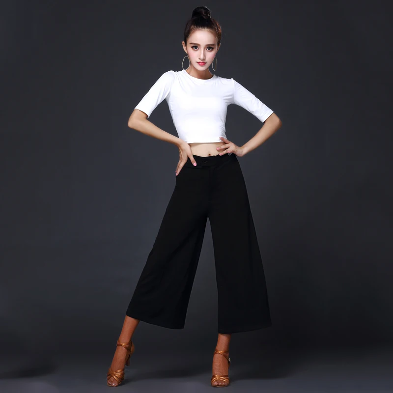 

2016 Hcdance Latin dance trousers Women dance costumes bottoms high waist Salsa Tango Rumba flamengo Ballroom hot sale A251