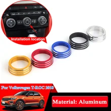 Автомобильный Стайлинг ABS хром для Volkswagen T-ROC охлаждающий воздух ручка крышка внутренние аксессуары декоративный чехол наклейки для автомобиля