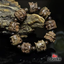 Алойное дерево Agalloch деревянный браслет деревянные бусины ручной резьбы 18 arhats Производители продажи оптом