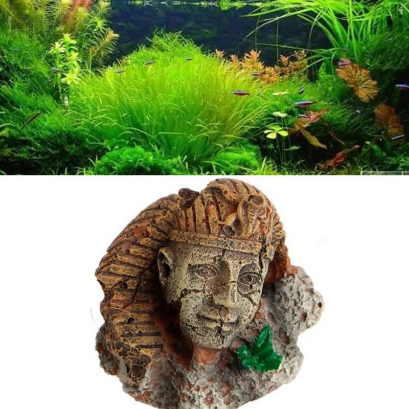 Hoomall Retro Egyptian Aquarium Decoration Vintage Resin Accessories