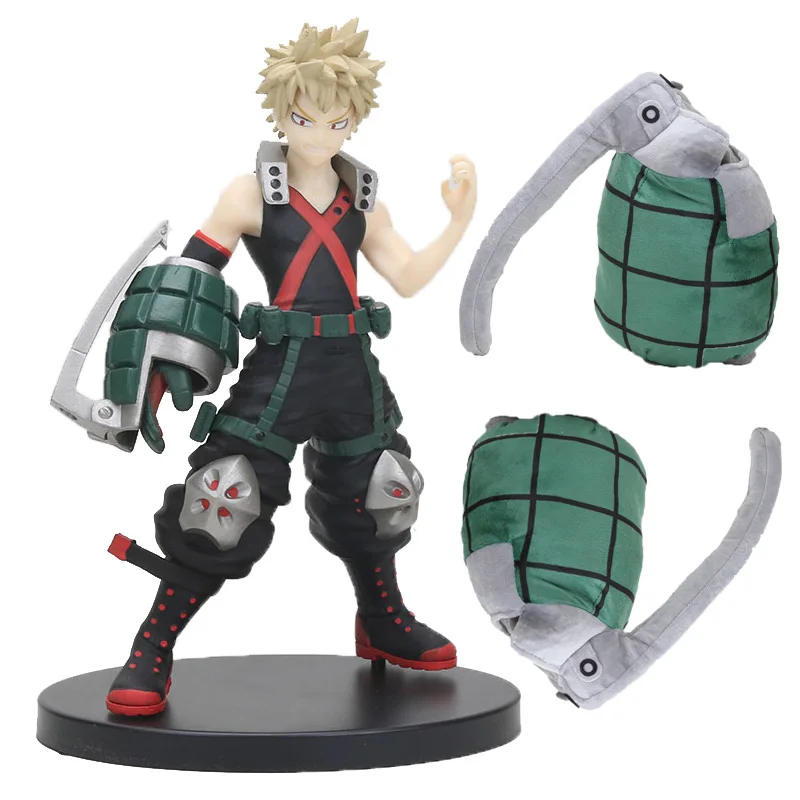 Anime My Hero Academia plush doll Katsuki Bakugou Wrist Weapon Soft Stuffed Pillows Plush Toys Doll Cosplay Gift