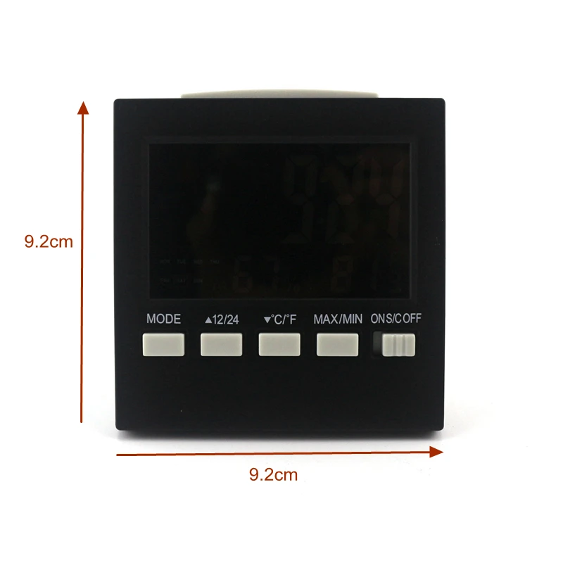 Комнатный крытый электронный измеритель температуры и влажности Цифровой термометр гигрометр метеостанция с будильником Повтор