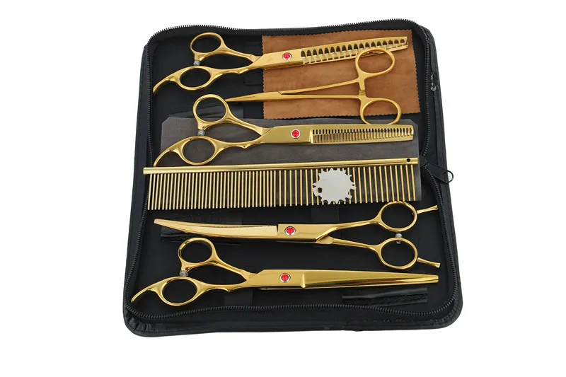 Tesoura para Cabeleireiros Tesoura para Corte de Cabelo Japão Polegada Barbeiro Suprimentos Titânio Profissional Cabeleireiro 440c 7 4 Cheap Tesouras de cabelo