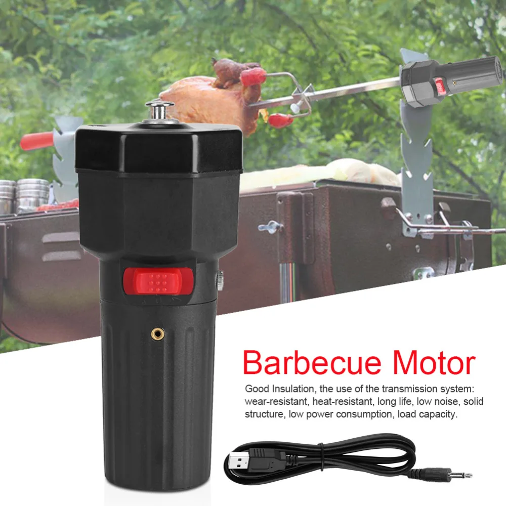 

1 Pc 5V Barbecue Grill Rotator Motor Barbecue Motor Solid Construction BBQ Holder Roast Bracket with USB Boost Wire
