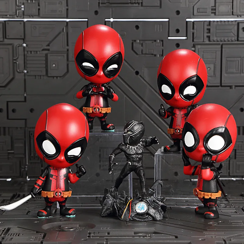 

Disneys Marvel X-Men Deadpool Action Figure Sitting Posture Model Anime Mini Doll Decoration PVC Collection Figurine Toys model