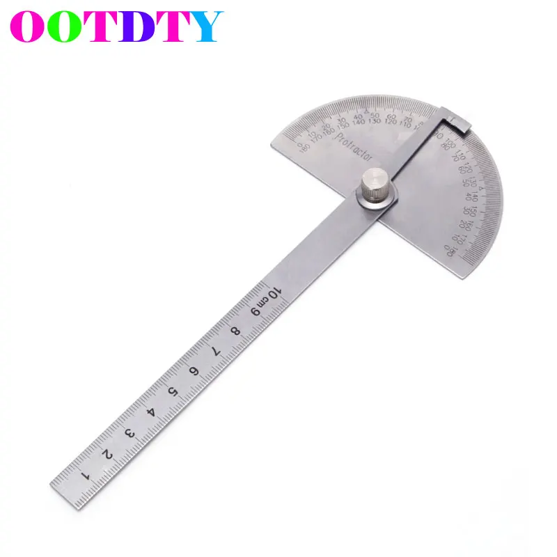 Stainless Steel Protractor Round Head 180 degree Protractor Angle