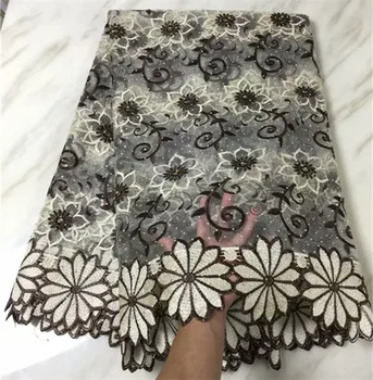 

Excellent party dress materiall French tulle lace fabric embroidery net lace cloth for sewing EN128(5yards/lot) mutli color
