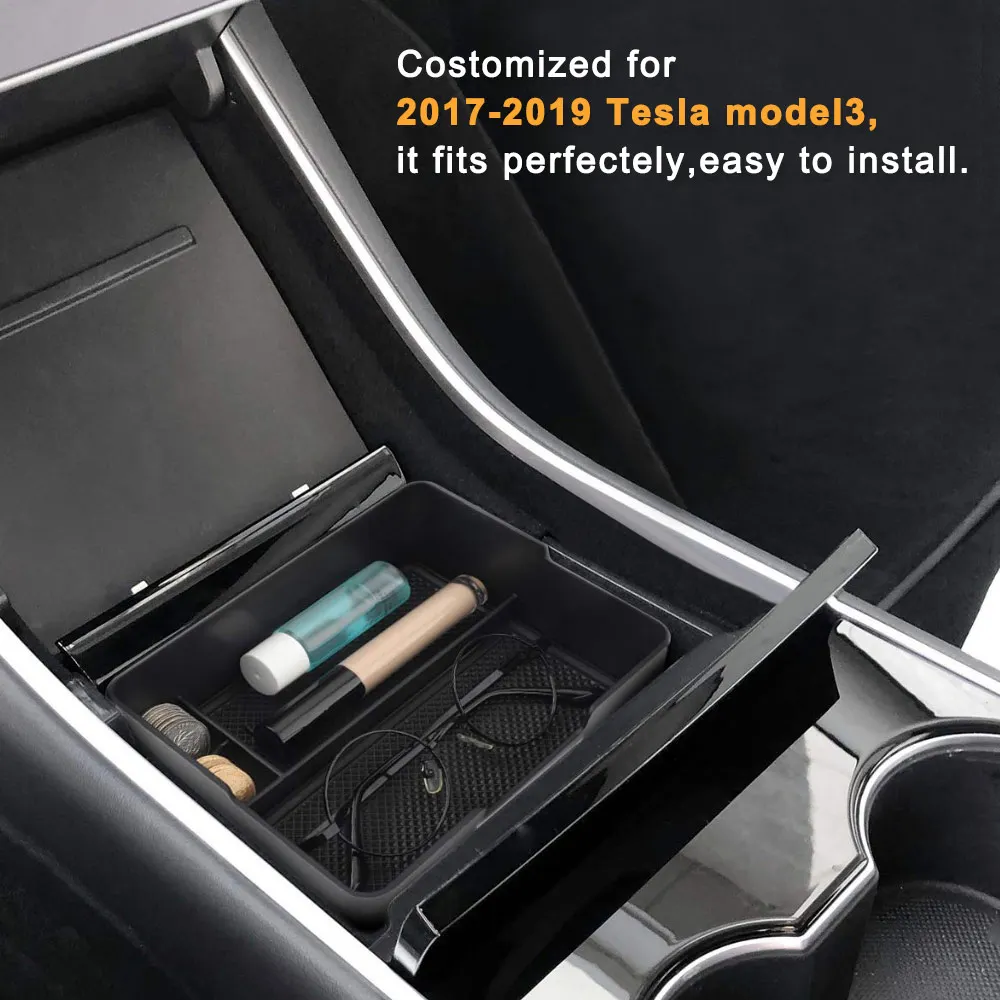 Для Tesla модель 3 BlueStar аксессуары центральный автомобильный подлокотник для хранения коробка авто контейнер перчатка Органайзер чехол