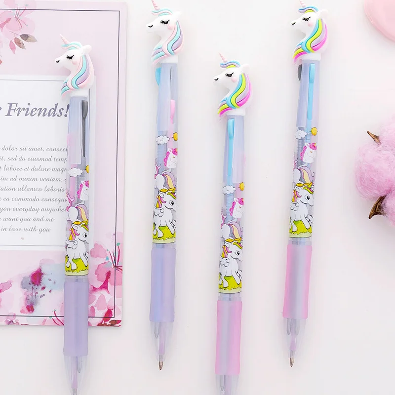 Rainbow Unicorn 10 Colors Chunky Ballpoint Pen - Japanese Kawaii