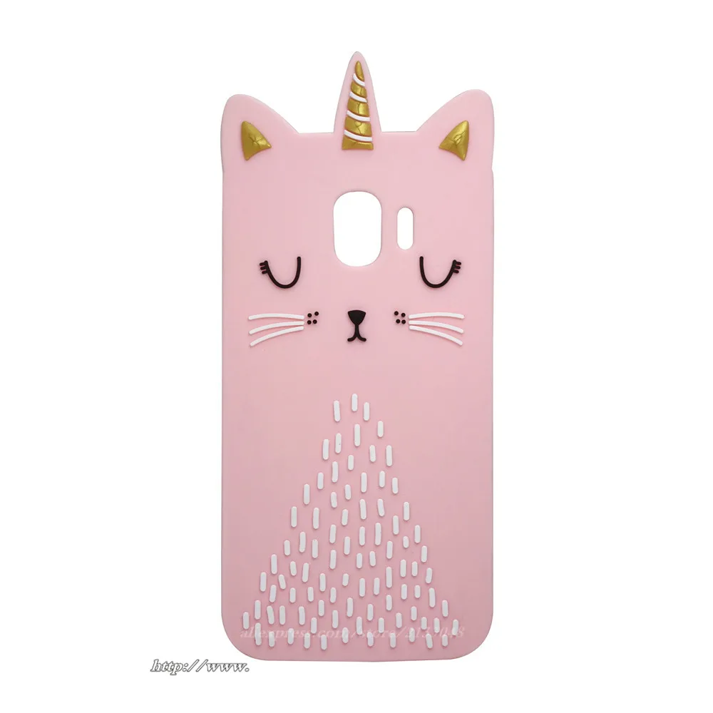 Мягкий силиконовый 3D Кот 5 0 &quotдля samsung Galaxy J2 Pro 2018 чехол телефон назад для Capa pro J250F
