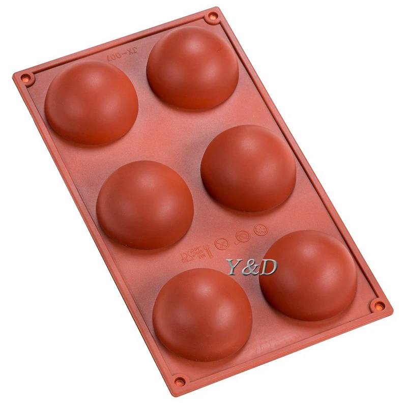 Moule A Gateau Demi Sphere En Silicone A 6 Cavites Pour Mini Gateaux Muffins Petits Gateaux Glaces Desserts Au Chocolat Antiadhesifs Aliexpress