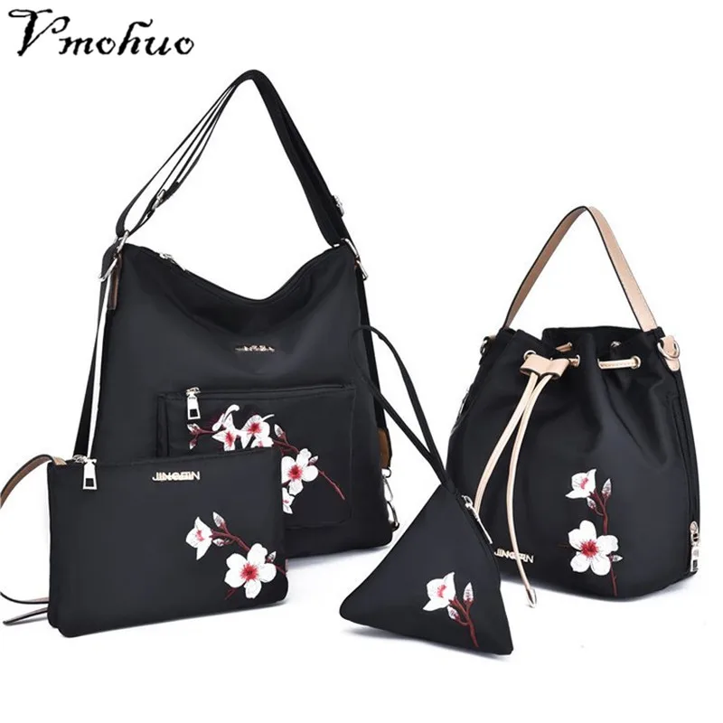 

VMOHUO 4pcs/set Nylon Bags Handbags Women Famous Brand Shoulder Bag Female Casual Tote Women Messenger Bag Set Bolsas Feminina