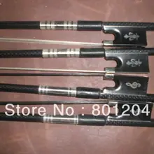 4 шт. composit скрипки Лук 4/. 4(два черный конский волос и два белых лук волос) эбеновая лягушка