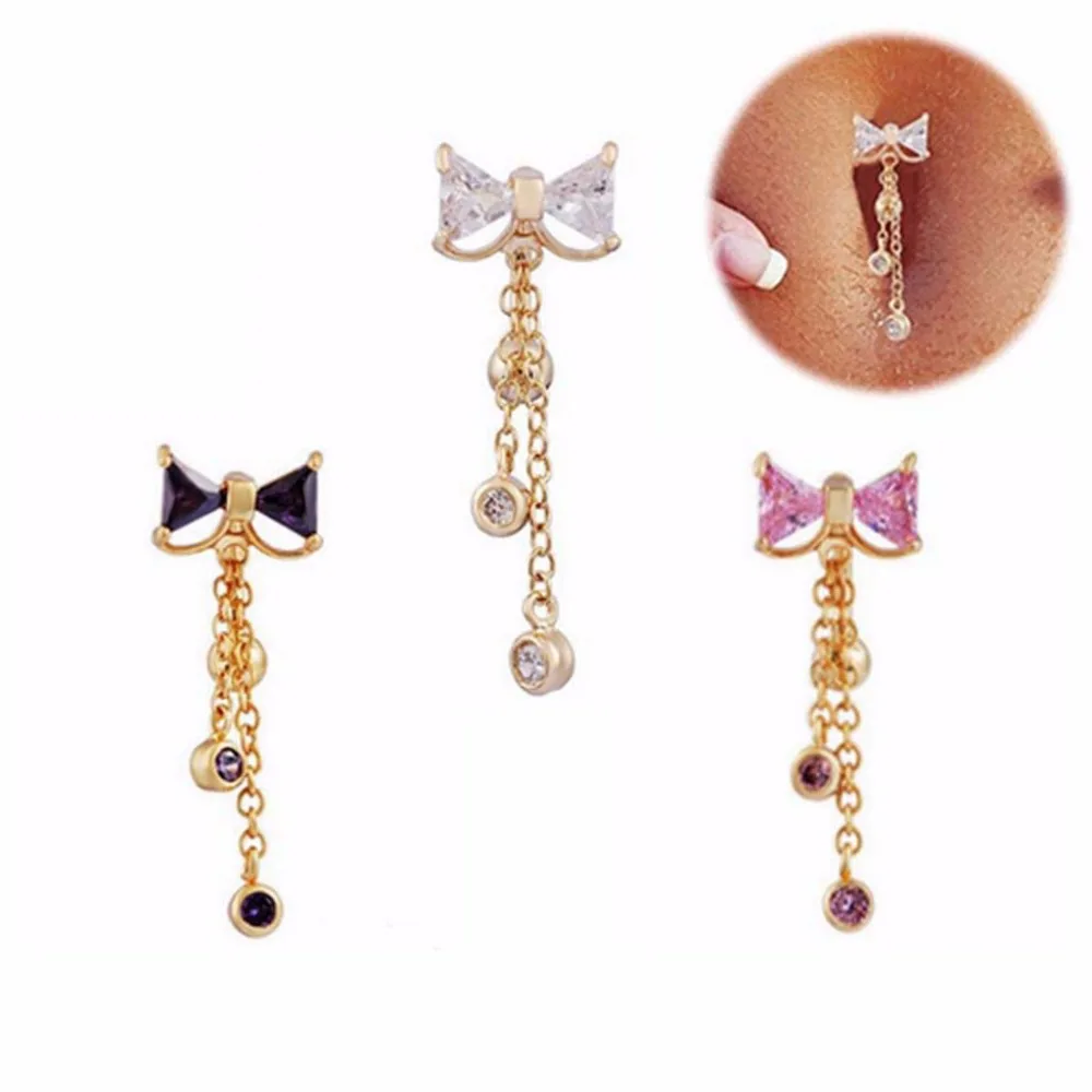 

1Pc Delicate AA Zircon Belly Button Rings Navel Piercing Ombligo Body Jewelry Pircing Umbigo Percing Body Jewelry Pirsing 14G