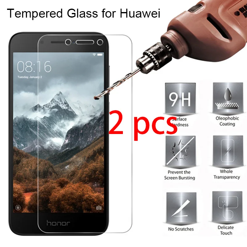 

2pcs! Transparent 9H HD Protective Glass on Huawei Honor 7C 7A Tempered Glass Screen Protector for Honor 8A 6A Pro 5A 4A