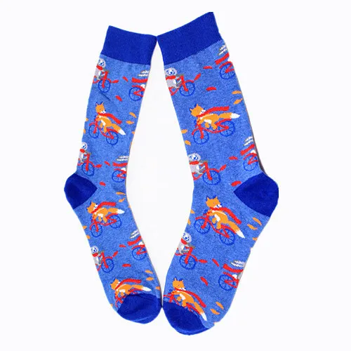 New Fashion Corgi Swan Elk Animal Crew Socks Cute Funny Christmas Long Skate Socks For Large Size Men - Цвет: 2