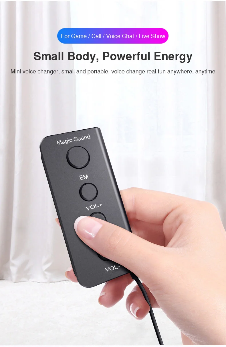 Earphones with Magic voice changer for Phone Live Show Stereo Earphone with Microphone 3.5mm Jack with Sound card voice change (3)