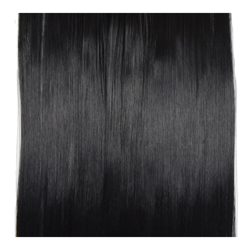 TOPREETY Heat Resistant Synthetic Fiber 100g Straight Clip in hair Extensions 7pcs/set Full head 7106