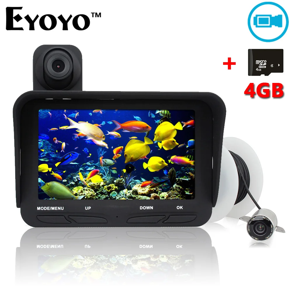 

Eyoyo 20m Professional DVR Video Recorder Fish Finder Camera IRLED Underwater Fishing Camera+Overwater Camera+Free 4GB TF Card