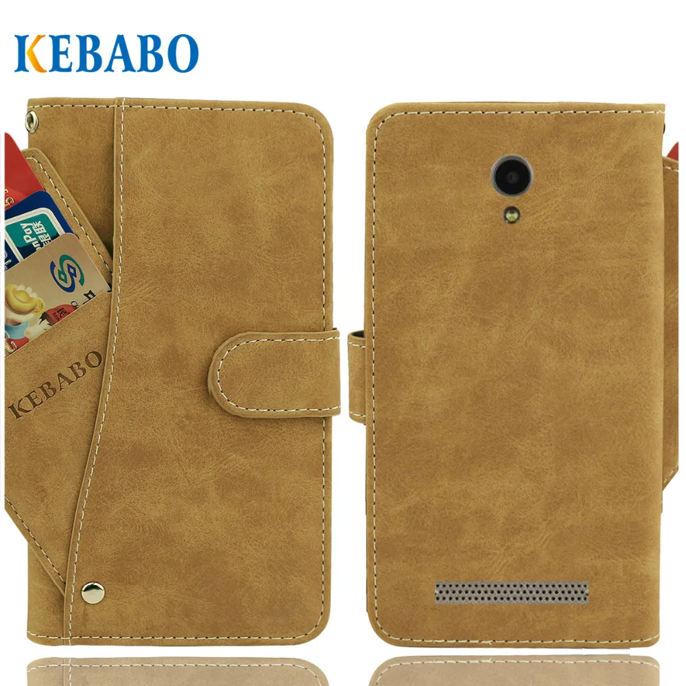 Кожаный бумажник Prestigio Wize Y3 3406 DUO чехол 4 &quot откидной винтажный кожаный для карт
