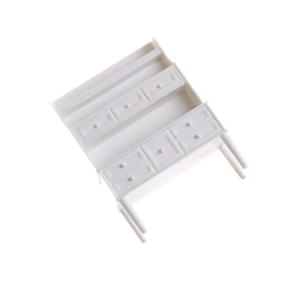 

White Dollhouse Miniature Furniture Toy Buffet Wooden Cabinet Display 1/12 Doll House Accessories 1:12 Scale