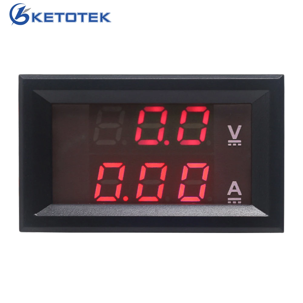 DC 100V 10A Red LED Voltmeter Ammeters Red LED Dual Digital Volt Amp Meter Gauge Voltage Current