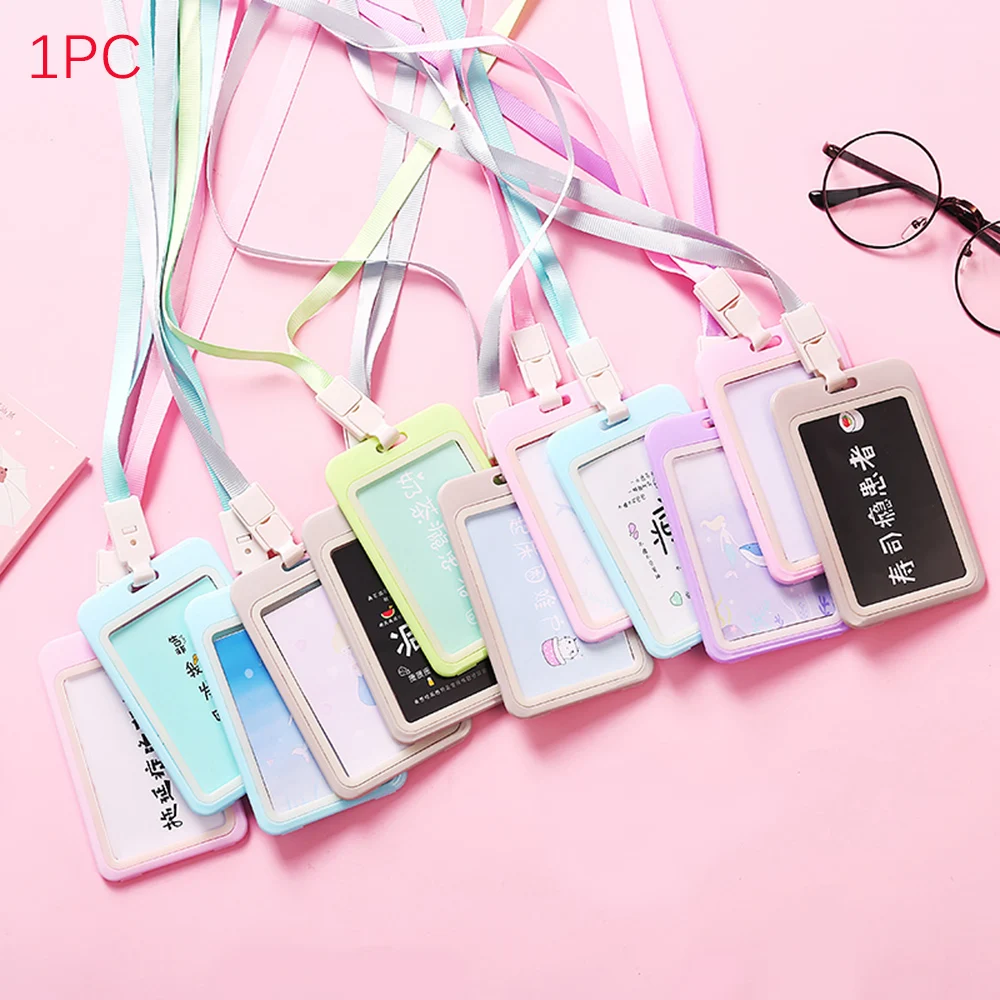 

New Coming Card Holders With Rope Card Holder Employee Name ID Card Cover Metal Work Certificate Identity Badge Card Accessories