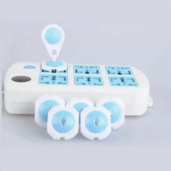 

6pcs Baby Electric Socket Security Plastic Safety Lock Cover Plug Two Pin Phase Whcn Child protection against electric shock #82