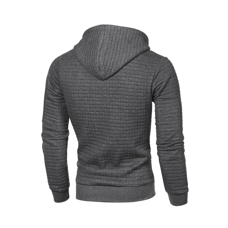 Толстовки с длинными рукавами на весну осень мужские однотонные Slim Fit толстовка
